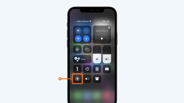 Tik op het opname icoontje