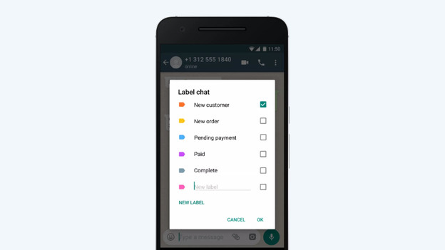 Add labels in WhatsApp Business
