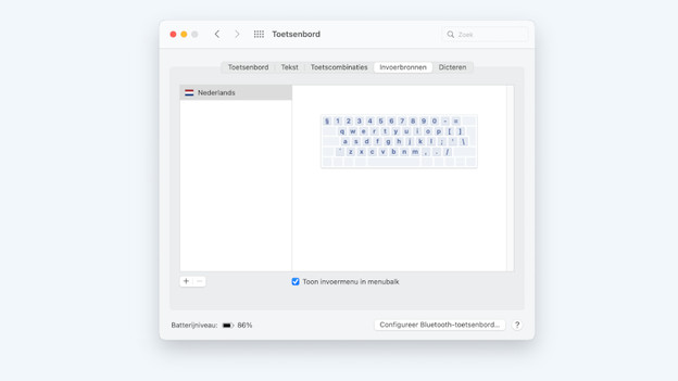Toetsenbord instellingen