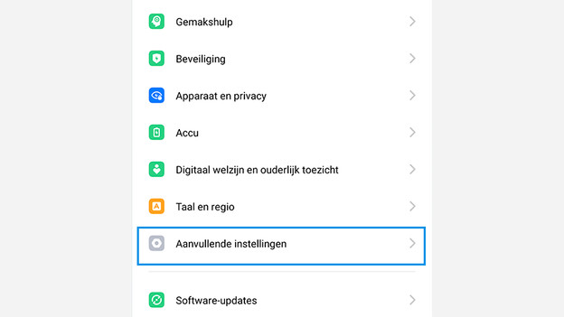 Aanvullende instellingen