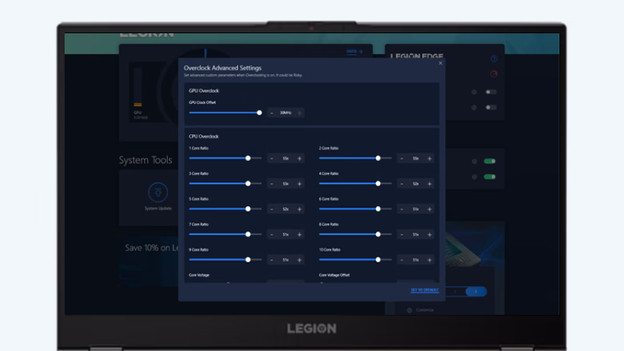 Overclocking parts via Lenovo Vantage
