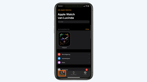 Go to 'My Watch' in the Apple Watch app