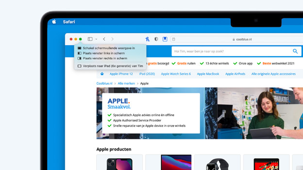 Apple MacBook programma's naast elkaar