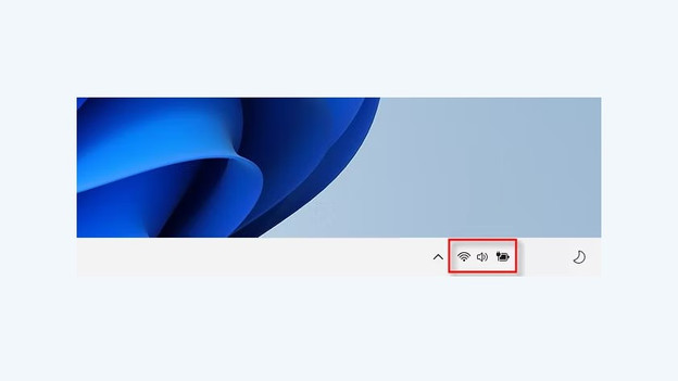 Het wifi icoon geeft aan dat je verbonden bent met het netwerk