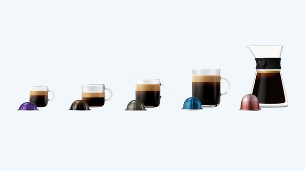 Nespresso Vertuo: different coffee sizes