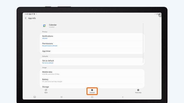 Choose 'Delete' at the bottom.