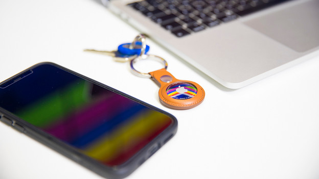 AirTag locatiebepaling laptop en iPhone