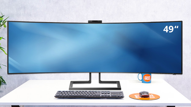 Super ultra wide monitor 49 inch zo groot als 2 monitoren