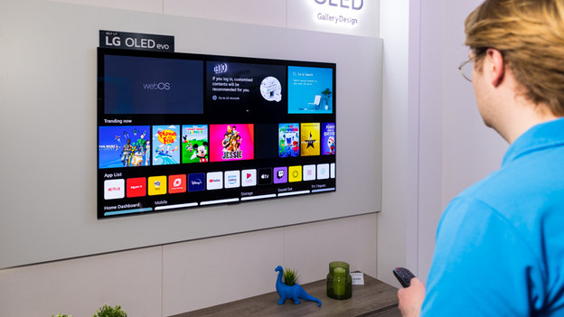 WebOS 6.0 smart menu van de LG G1 OLED tv