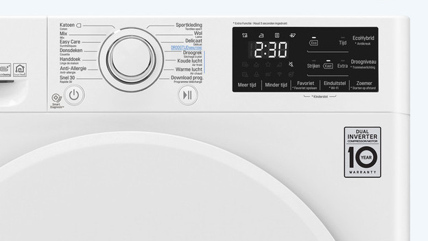 LG dryer display