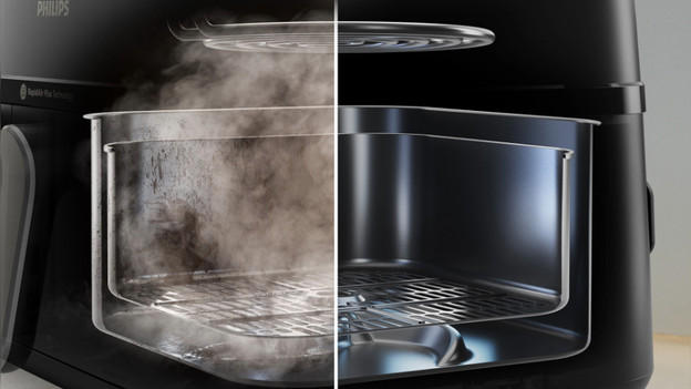 Hoe maak je de airfryer schoon met stoom?