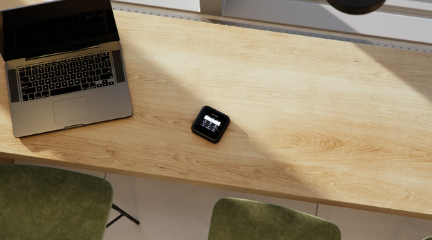 Werkplek met een mifi router