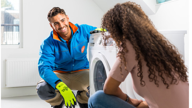 Coolblue medewerker heeft een wasmachine geïnstalleerd