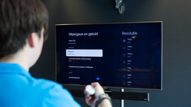 Resolutie kiezen van een mediaspeler