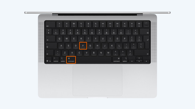 MacBook tekst zoeken