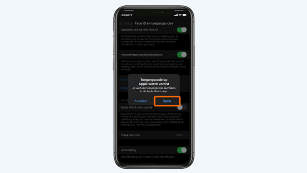 Choose 'Open' and go through the steps on your Apple Watch