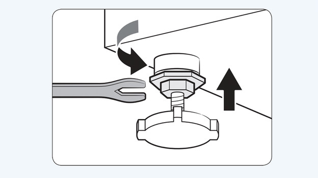 Wasmachine contramoeren aandraaien