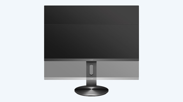 An AOC monitor that's height-adjustable