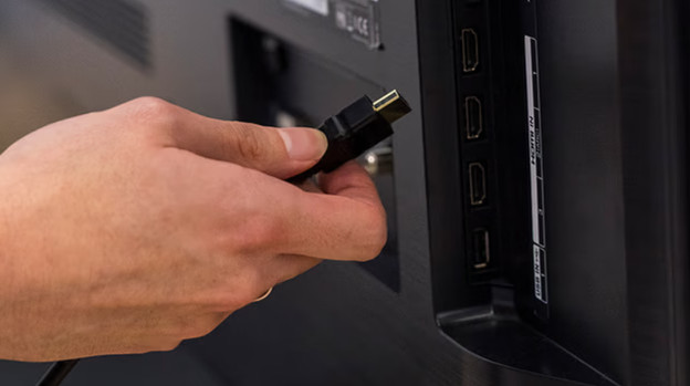 Step 1: remove the cables from your TV