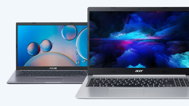 Acer and ASUS laptop.