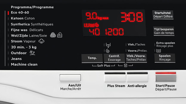 AEG wasmachine display