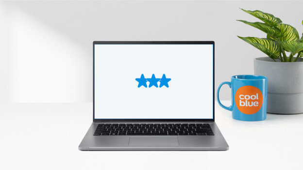 Laptop met 3 sterren. 