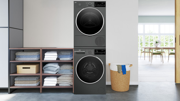 Droger op een wasmachine