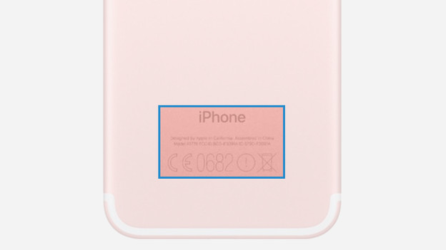 Model number iPhone back