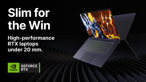 NVIDIA slim gaming laptops