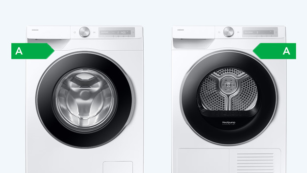 Losse wasmachine en droger: wast en droogt zeer zuinig