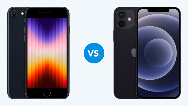 Vergelijk iPhone SE 2022, 12, SE 2020 en 11