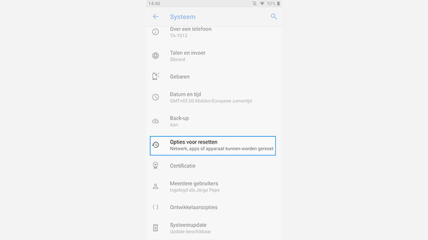 Nokia reset opties voor resetten