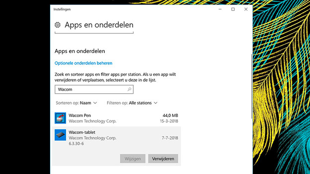 Driver deïnstalleren