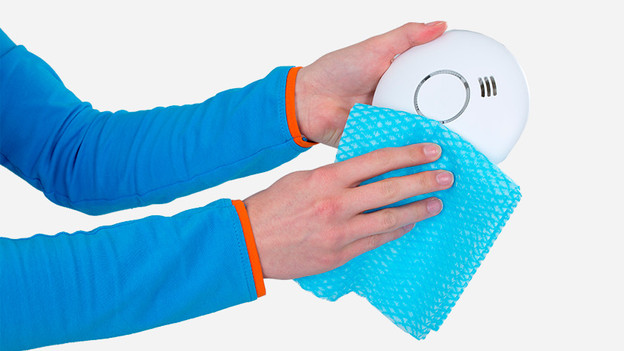 The smoke detector is dirty