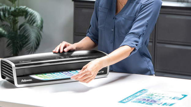 laminator in use