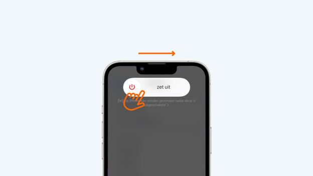 Swipe de knop naar rechts
