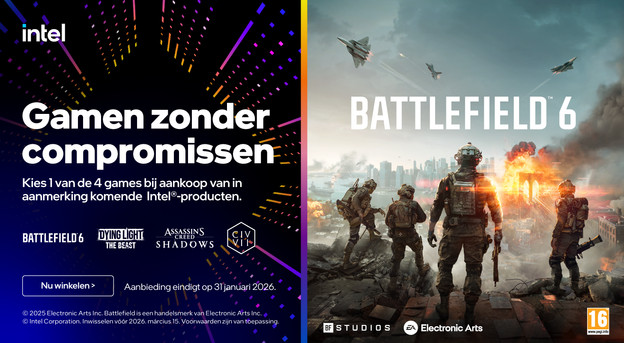 Gratis game code bij geselecteerde Intel game pc's