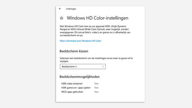 Set Windows HD color for HDR monitor