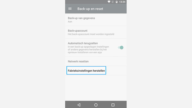 Restore Motorola factory settings