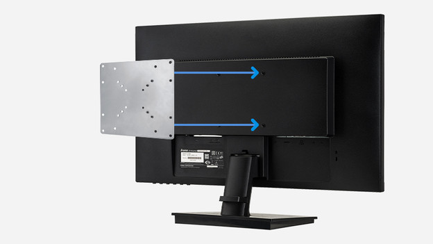 Attach VESA plate to back VESA monitor