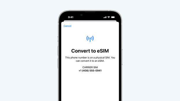 Transfer physical SIM card to eSIM