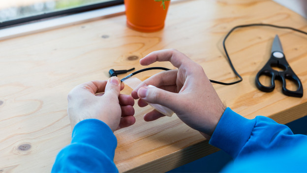 Step 1: tape the cord