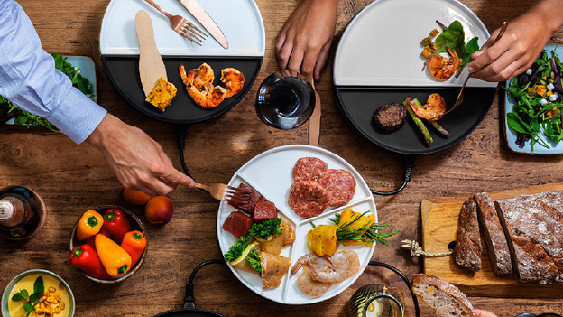 Gourmetstel met individuele borden