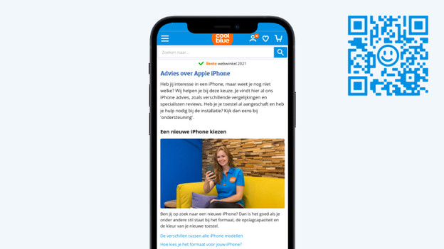 Scan a QR code with an iPhone