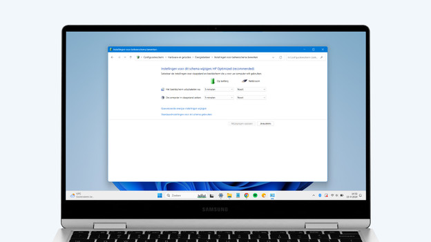 Geavanceerde energie-instellingen wijzigen. 