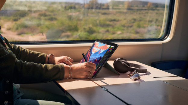 Person making graphic designs