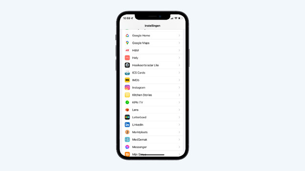 Open 'Settings' and scroll down