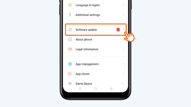 Choose update software.
