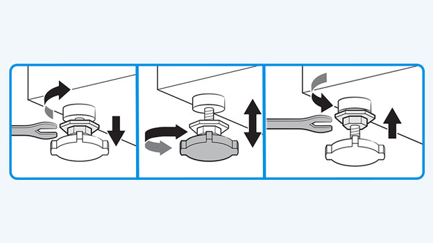 Samsung wasmachine pootjes verstellen