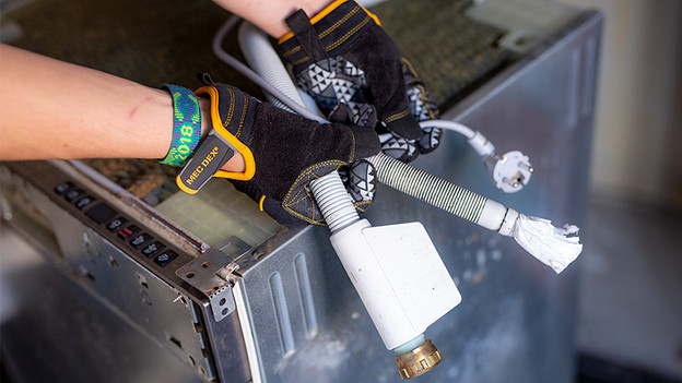 Disconnect the old dishwasher